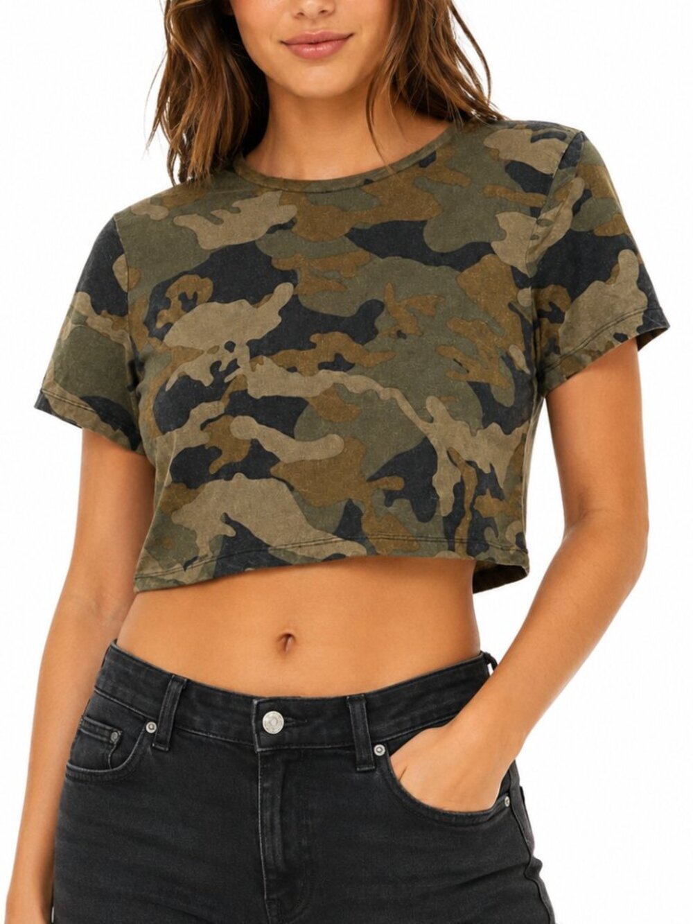 Zara Camo Crop Top (Size M)
